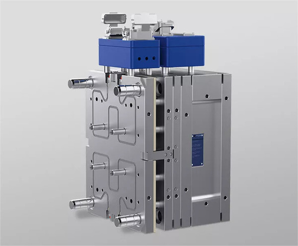 Injection mold with pressure balance control elements